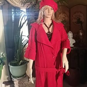 NEW RED CARDIGAN